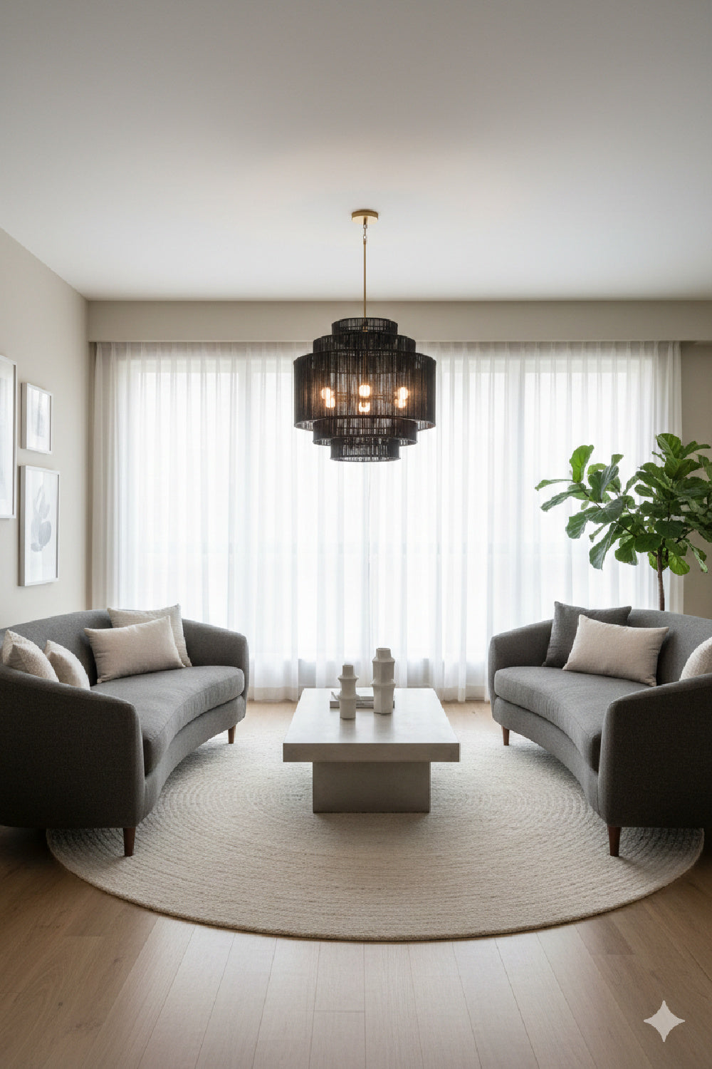 Modern European furniture - Tiered Jute Chandelier - www.oroa.com | Oroa.com