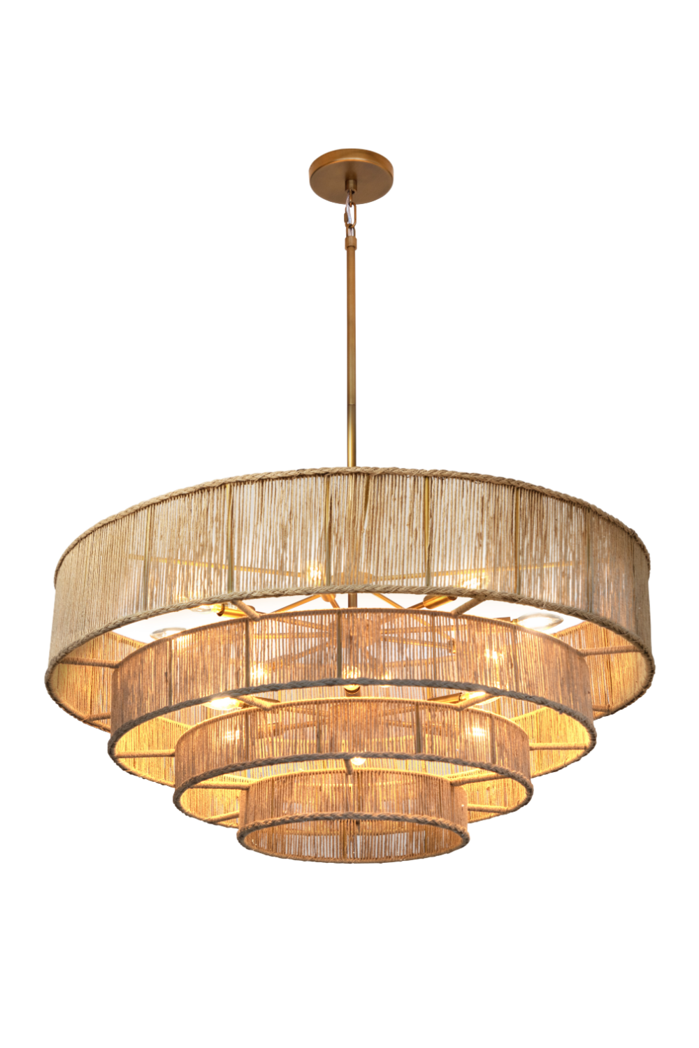Modern European furniture - 4-Tier Rustic Jute Chandelier - www.oroa.com | Oroa.com