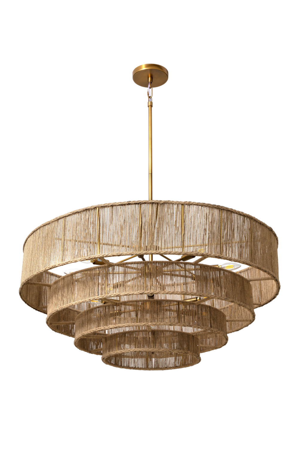 Modern European furniture - 4-Tier Rustic Jute Chandelier - www.oroa.com | Oroa.com