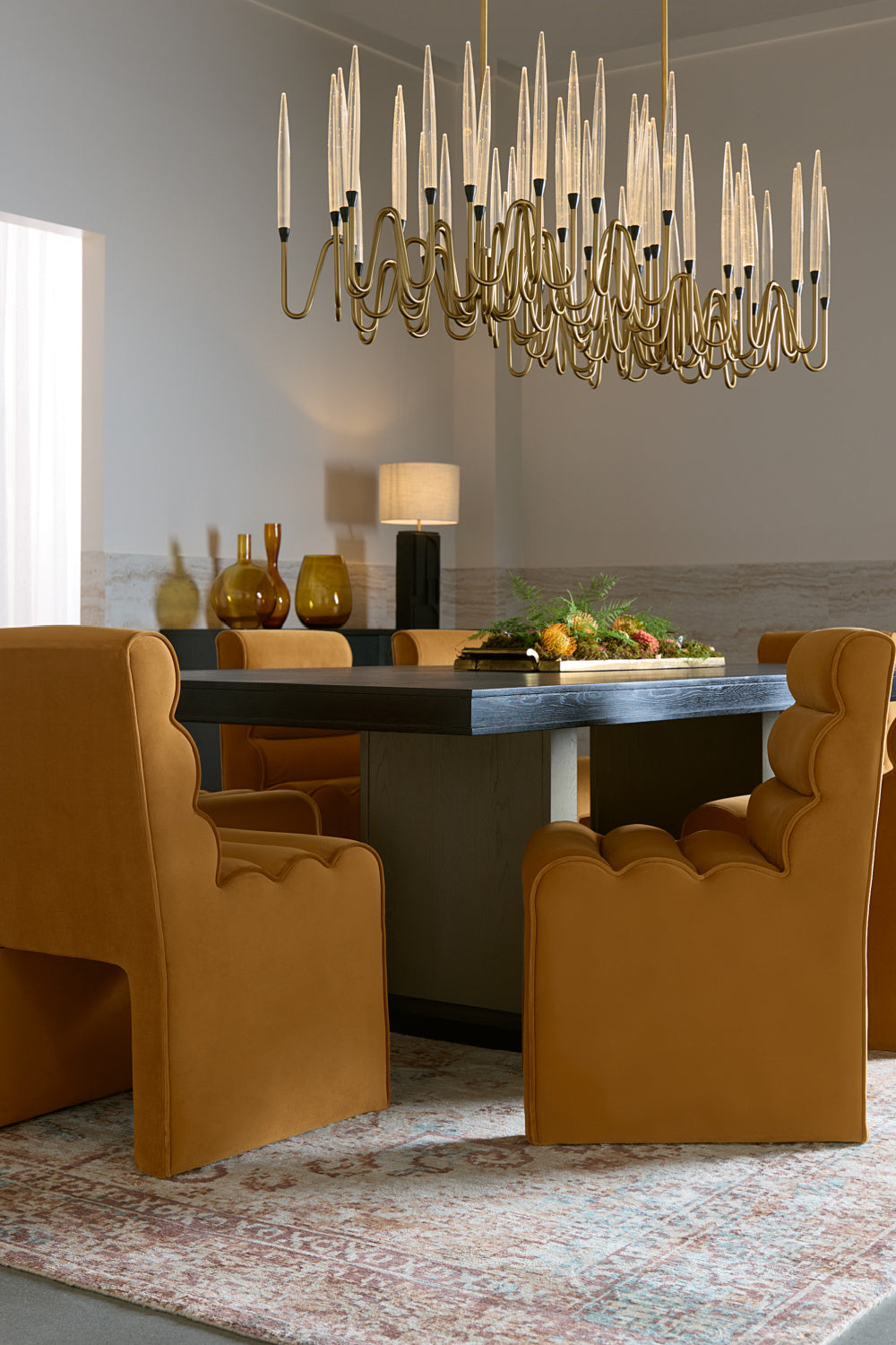 Modern European furniture - Carved Base Table Lamp - www.oroa.com | Oroa.com