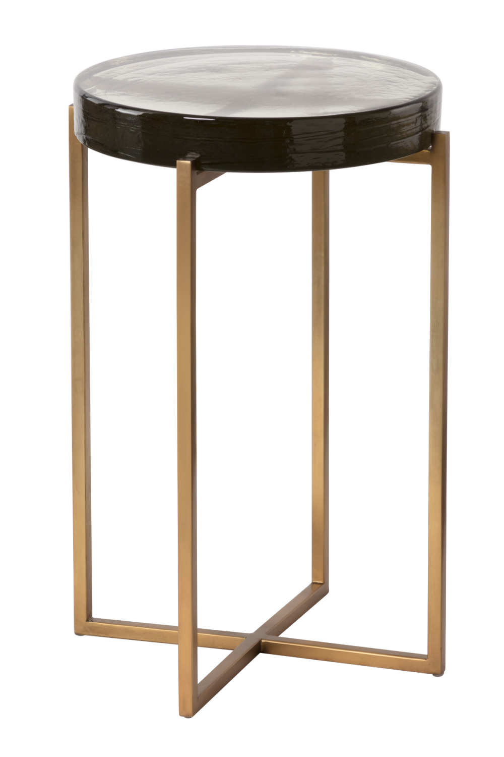 Modern European furniture - Smoked Glass Round End Table - www.oroa.com | Oroa.com