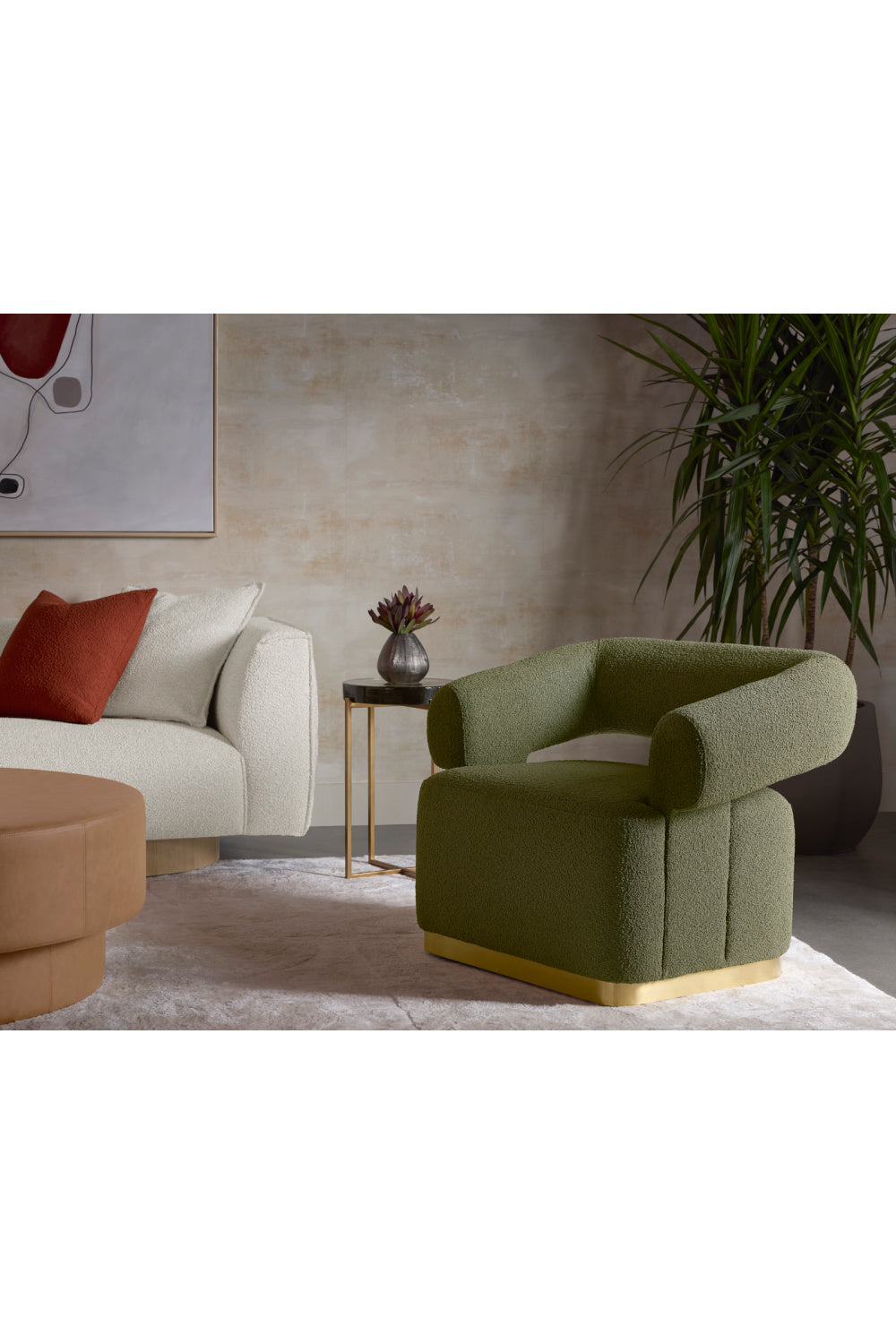 Modern European furniture - Smoked Glass Round End Table - www.oroa.com | Oroa.com