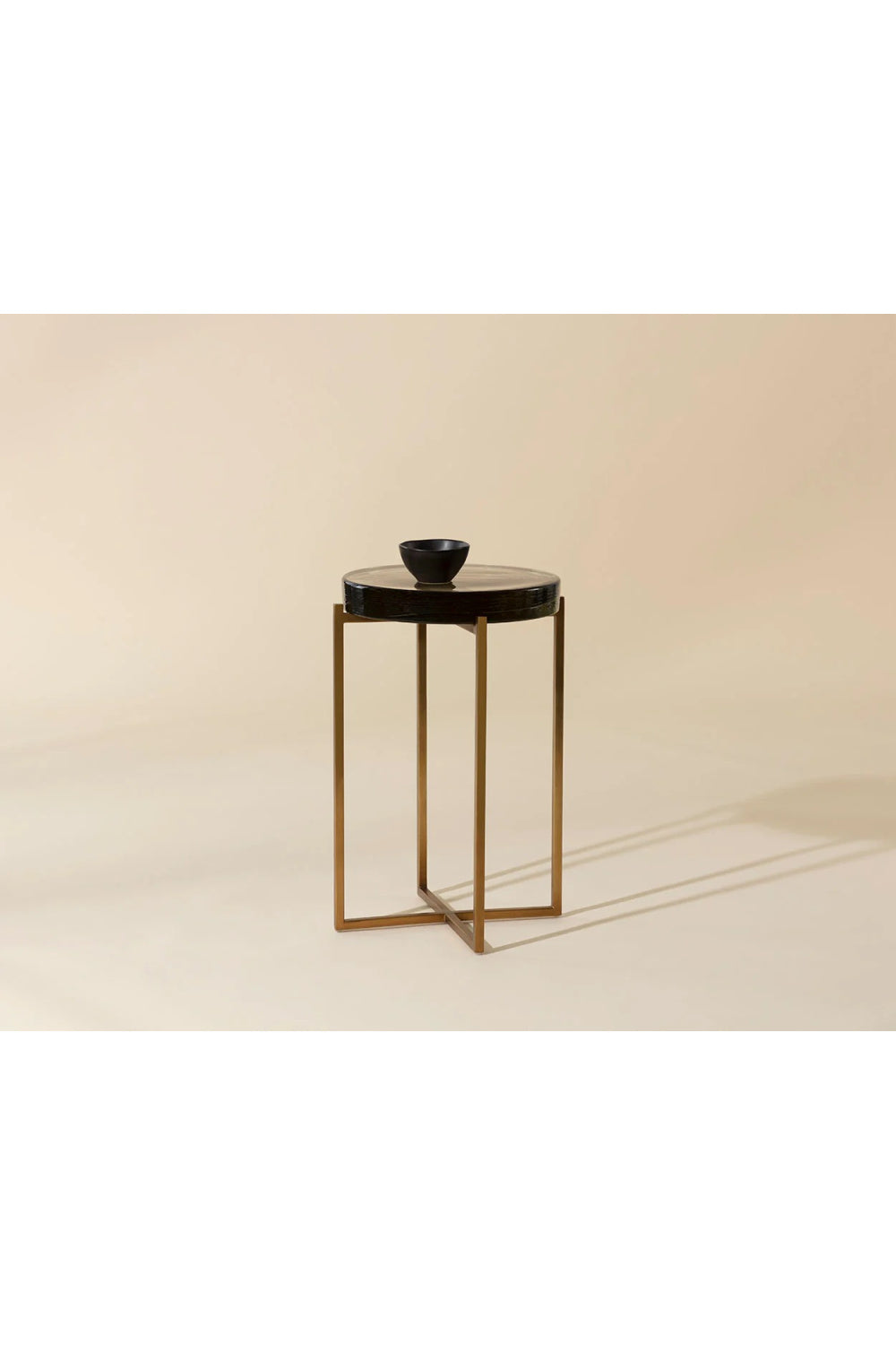 Modern European furniture - Smoked Glass Round End Table - www.oroa.com | Oroa.com