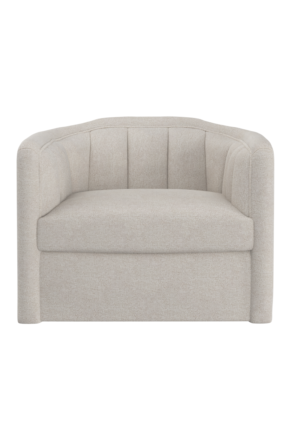 Modern European furniture - Cream Tufted-Back Swivel Armchair - www.oroa.com | Oroa.com