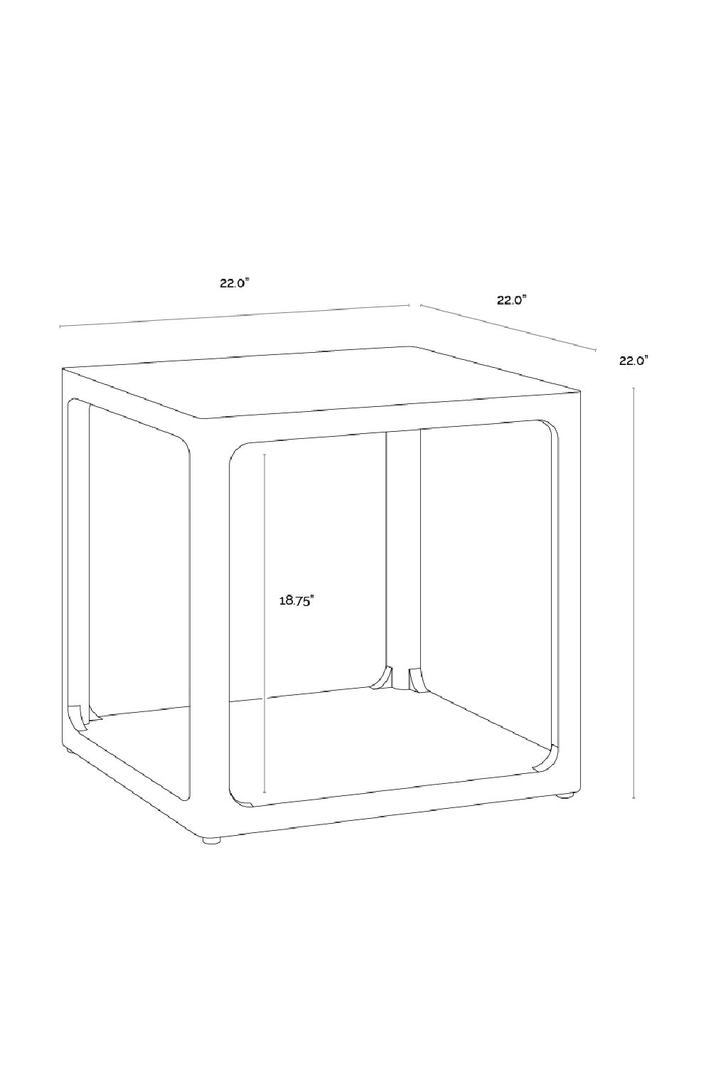 Modern European furniture - Solid Oak Square Side Table - www.oroa.com | Oroa.com
