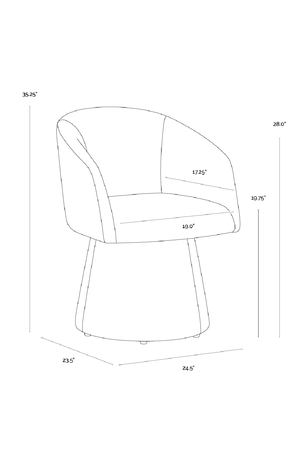 Modern European furniture - Brown Leather Swivel Dining Chair - www.oroa.com