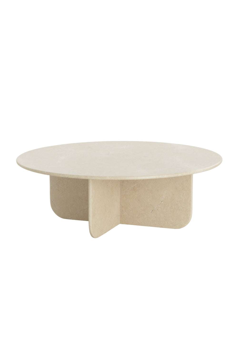 Modern European furniture - Round Cream Marble Coffee Table - www.oroa.com