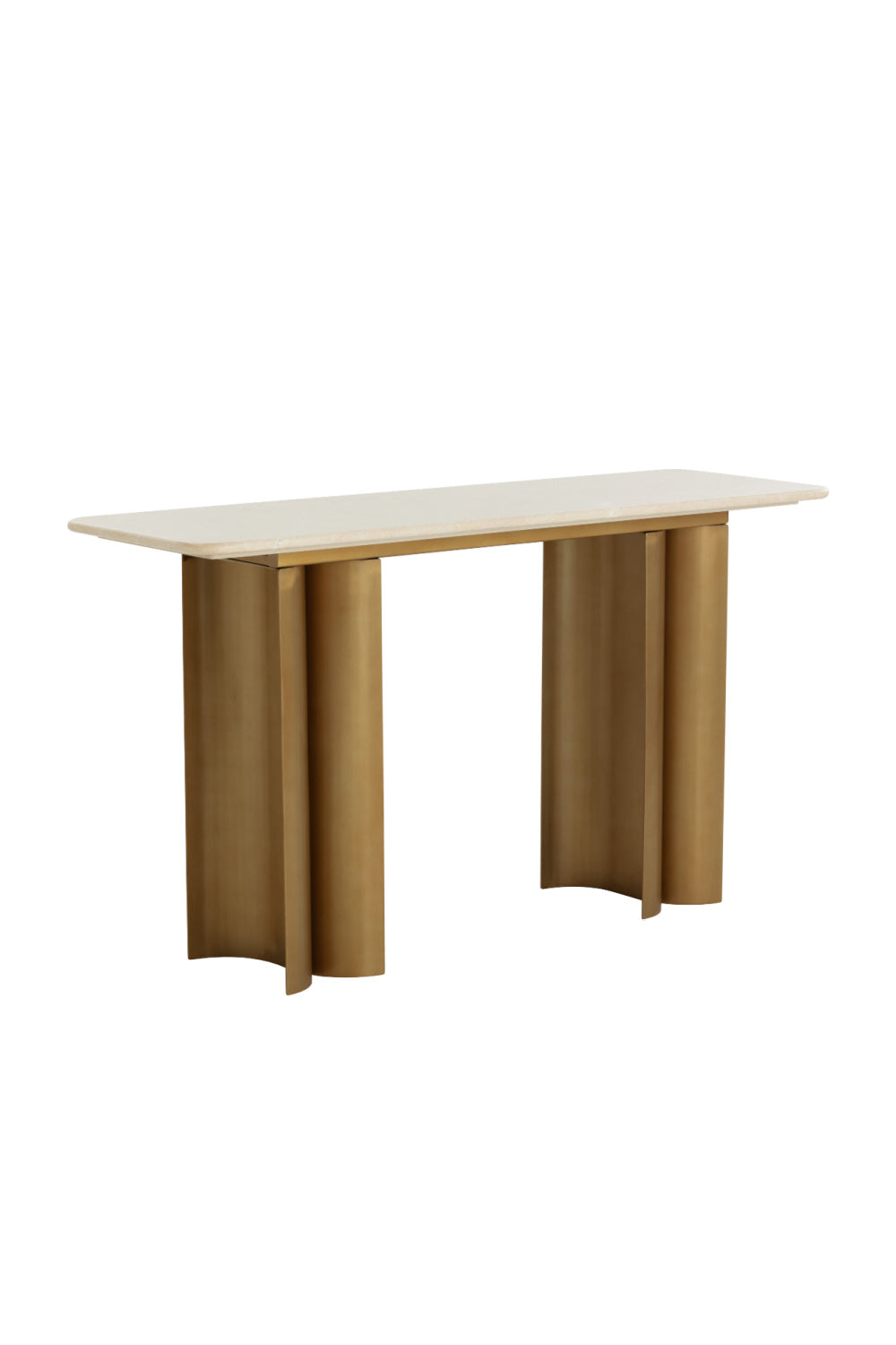 Modern European furniture - Cream Marble Console Table - www.oroa.com