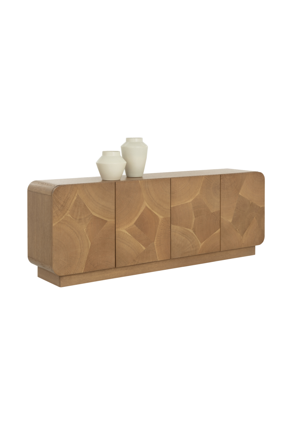 Modern European furniture - Patterned Oak 4-Door Sideboard - www.oroa.com | Oroa.com