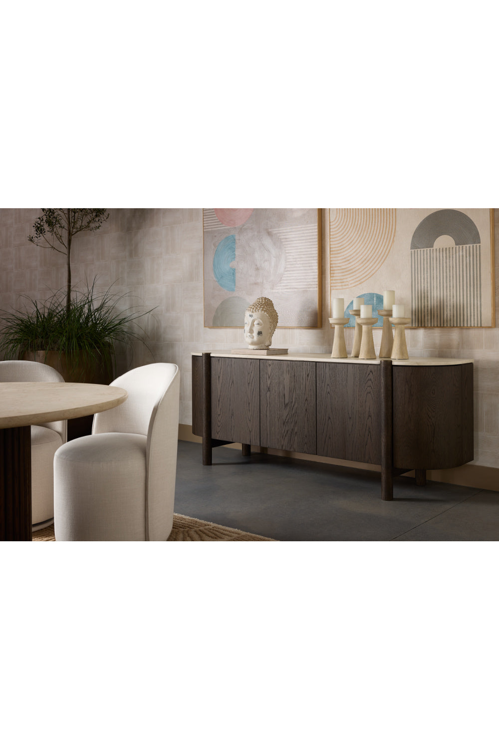 Modern European furniture - Solid Oak 4-Door Sideboard - www.oroa.com