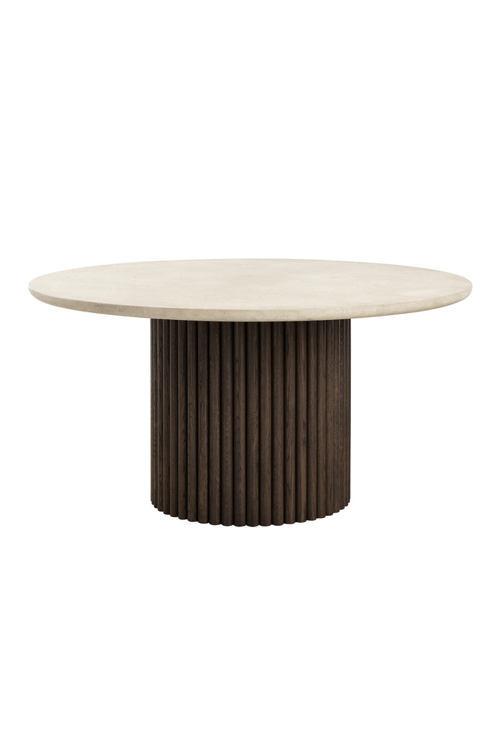 Modern European furniture - Cream Marble Round Dining Table - www.oroa.com | Oroa.com