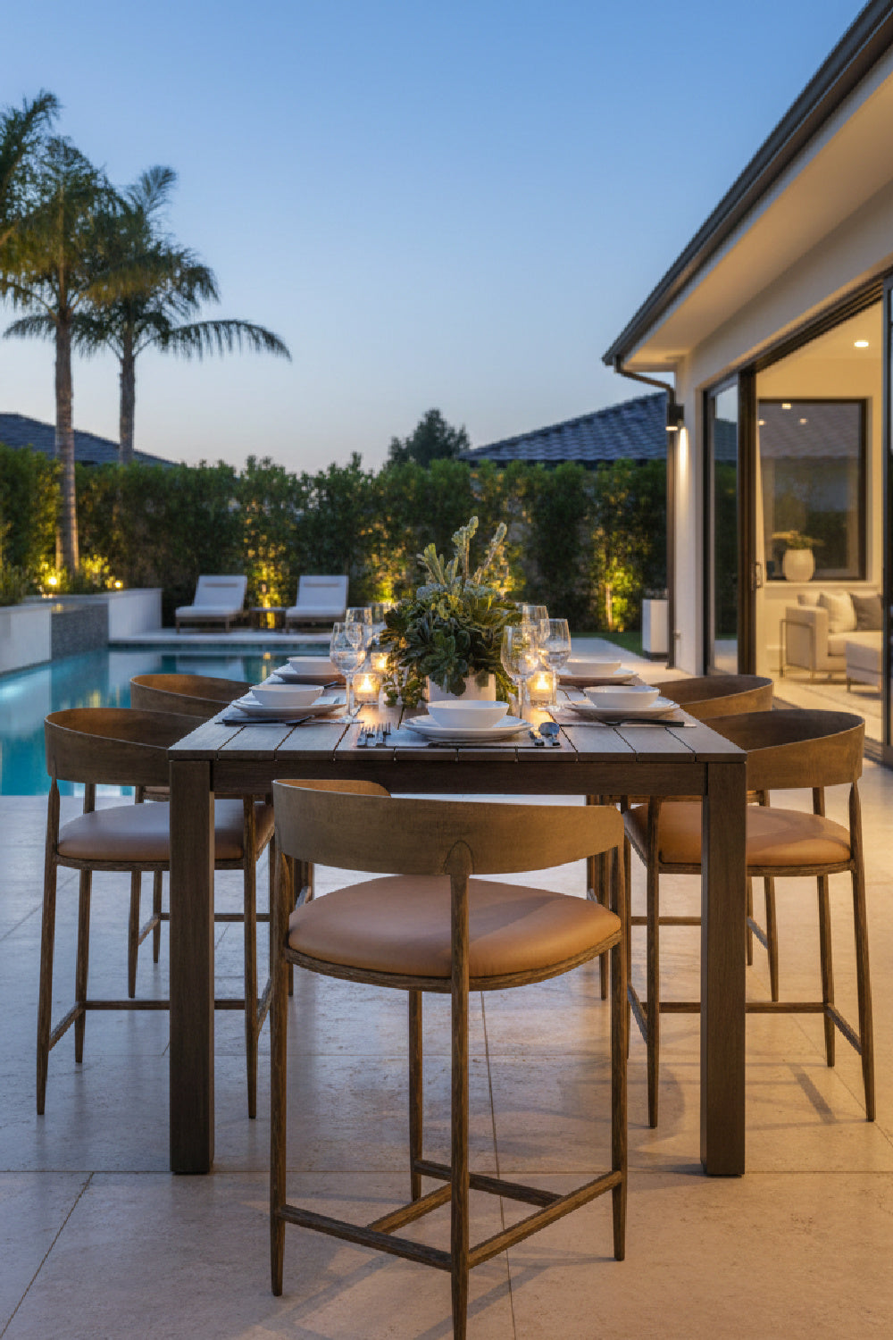 Modern European furniture - Hammered Metal Counter Stool - www.oroa.com | Oroa.com