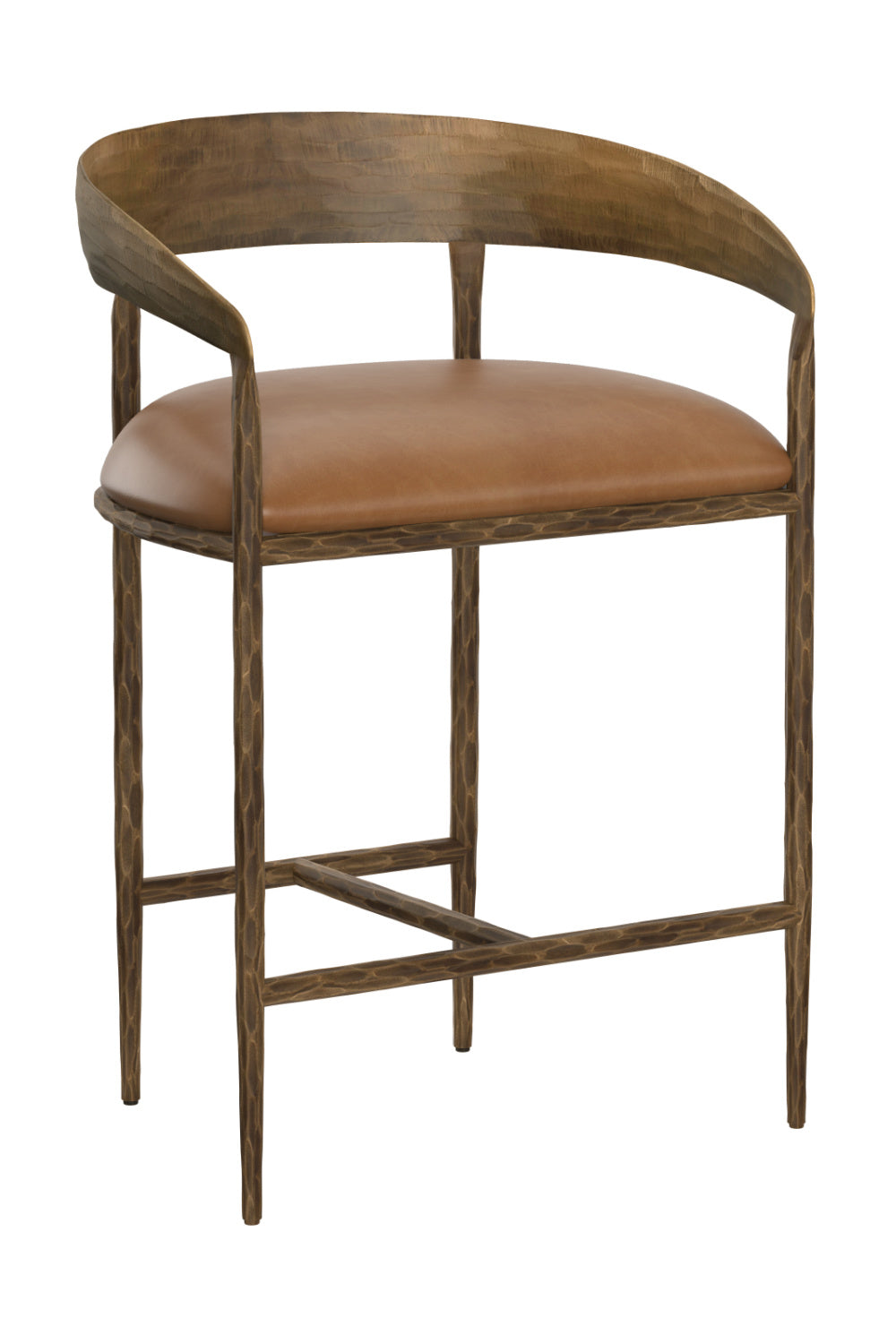 Modern European furniture - Hammered Metal Counter Stool - www.oroa.com | Oroa.com