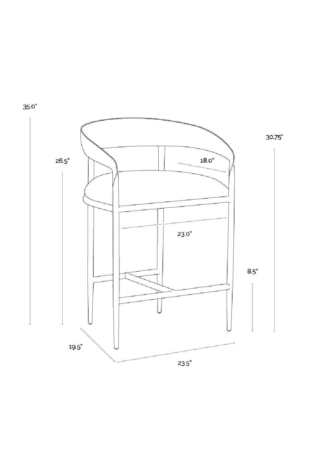 Modern European furniture - Hammered Metal Counter Stool - www.oroa.com | Oroa.com