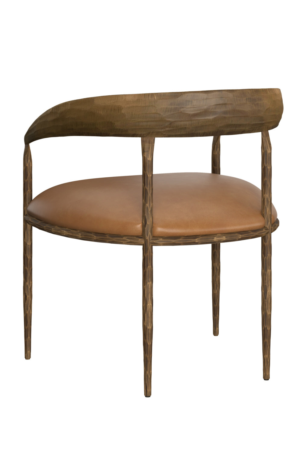 Modern European furniture - Antique Brass Framed Dining Chair - www.oroa.com | Oroa.com