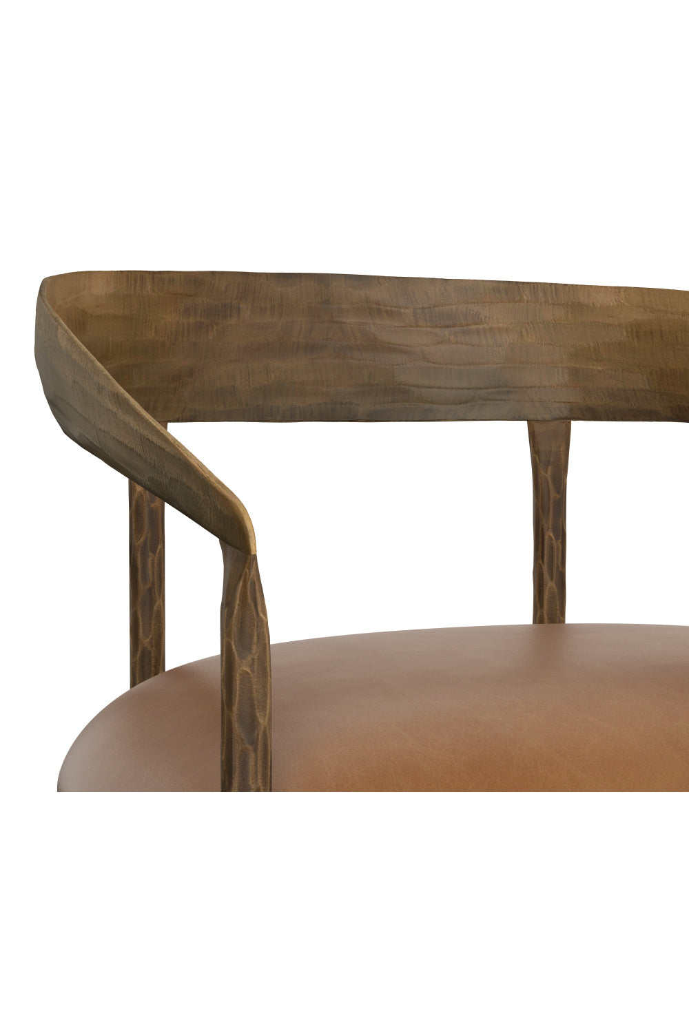 Modern European furniture - Antique Brass Framed Dining Chair - www.oroa.com | Oroa.com