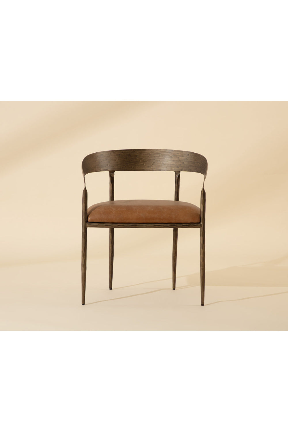 Modern European furniture - Antique Brass Framed Dining Chair - www.oroa.com | Oroa.com