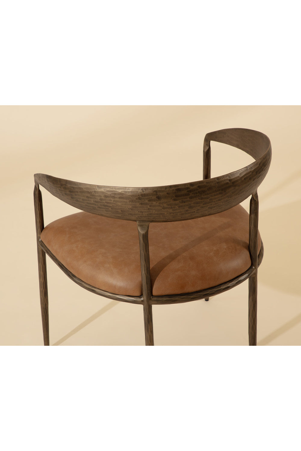 Modern European furniture - Antique Brass Framed Dining Chair - www.oroa.com | Oroa.com