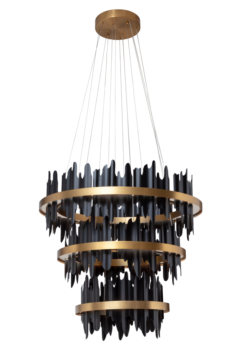 Modern European furniture - Black 3-Tier Chandelier - www.oroa.com | Oroa.com
