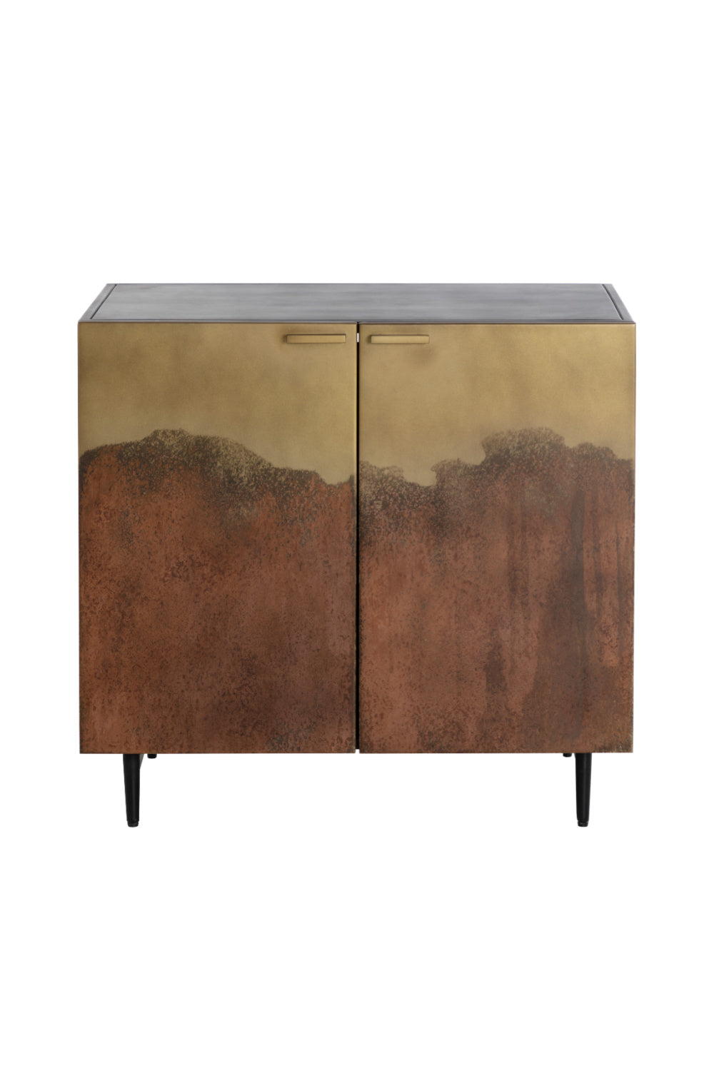 Modern European furniture - Antique Brass Ombre Nightstand - www.oroa.com