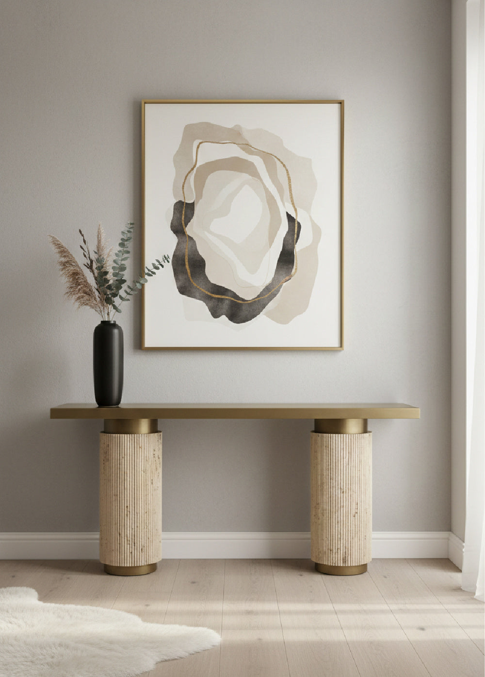 Modern European furniture - Antique Brass Console Table - www.oroa.com | Oroa.com