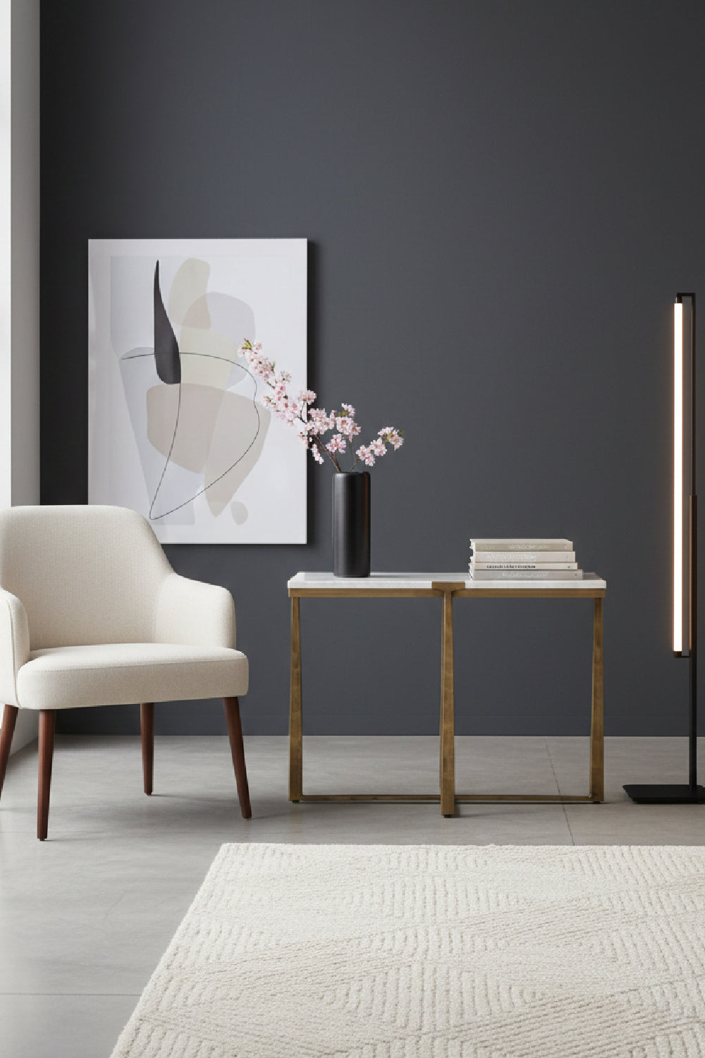 Modern European furniture - Rectangular White Marble Side Table - www.oroa.com | Oroa.com