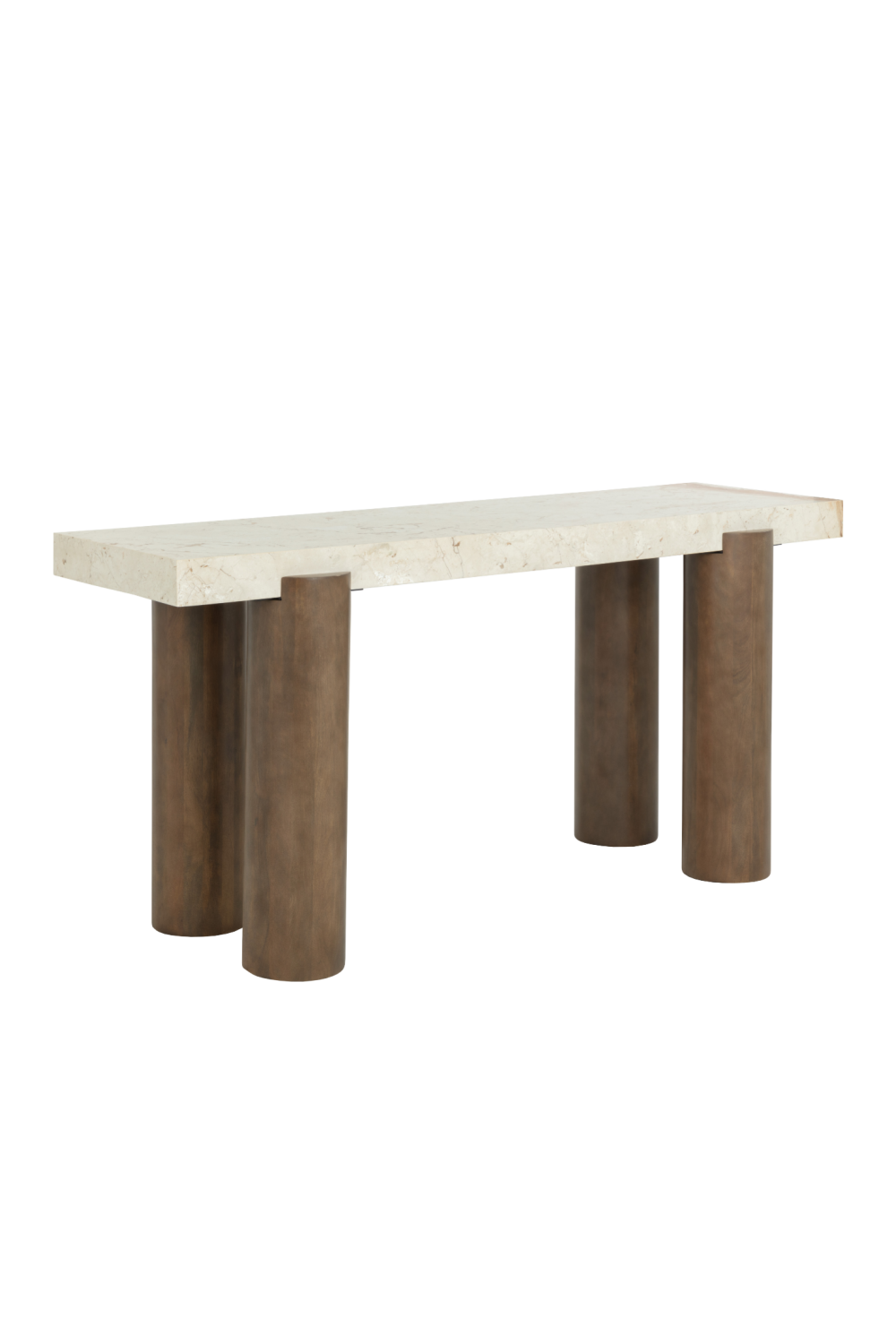 Modern European furniture - Cream Breccia Marble Console Table - www.oroa.com | Oroa.com
