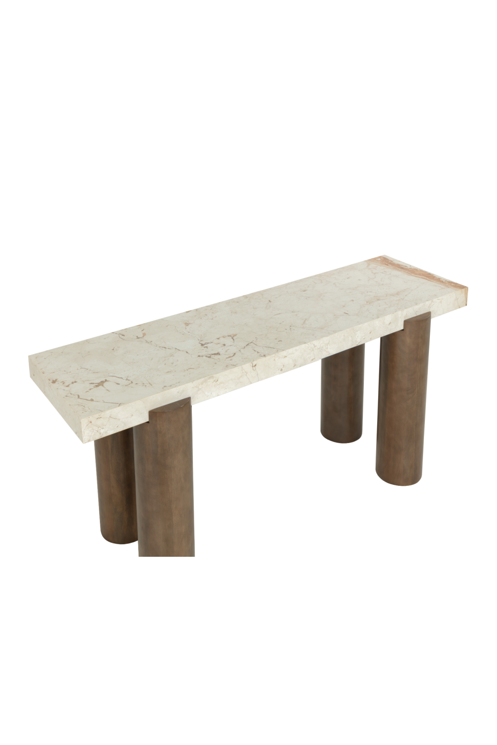 Modern European furniture - Cream Breccia Marble Console Table - www.oroa.com | Oroa.com