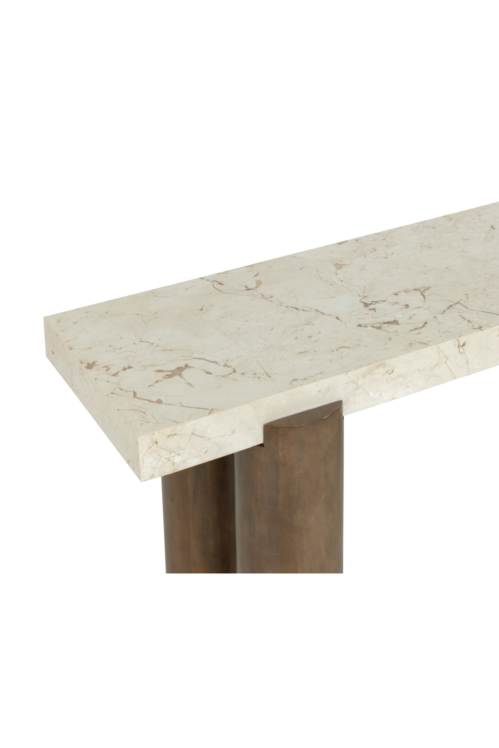 Modern European furniture - Cream Breccia Marble Console Table - www.oroa.com | Oroa.com
