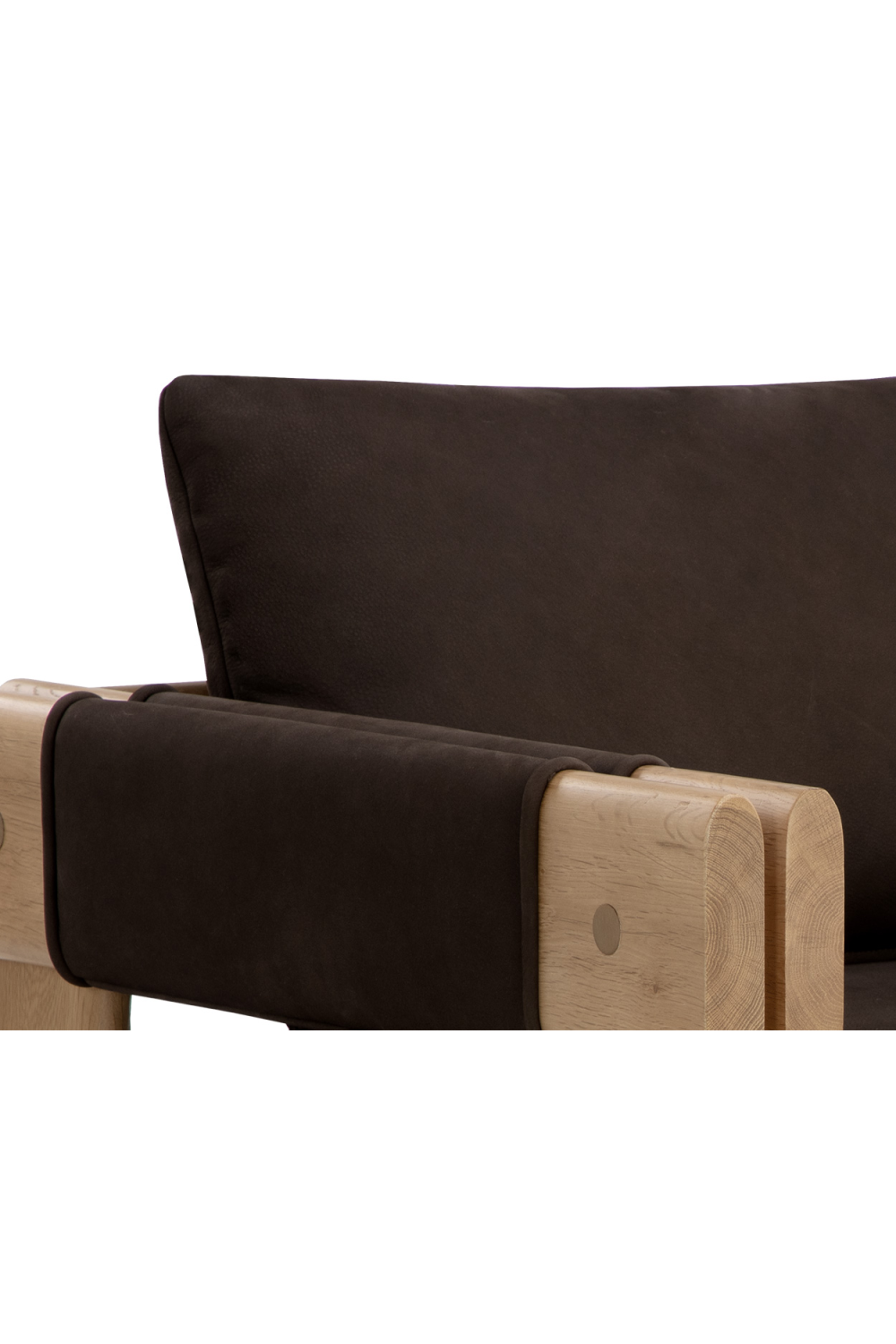 Modern European furniture - Oak Framed Leather Lounge Chair - www.oroa.com