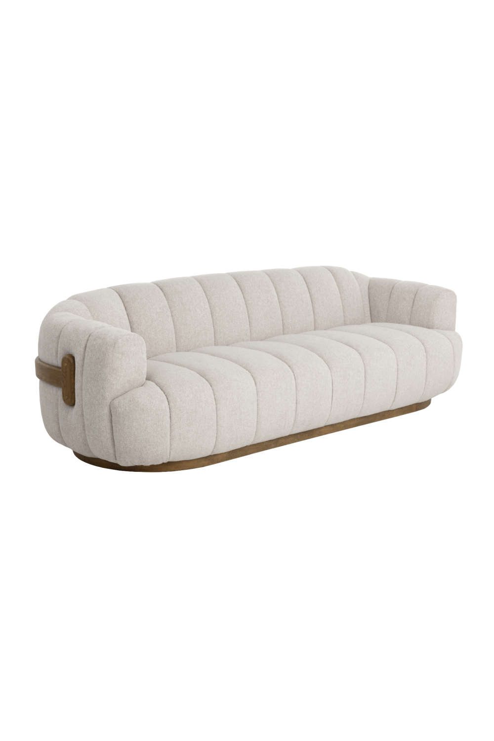 Modern European furniture - Channeled Cream Sofa - www.oroa.com | Oroa.com