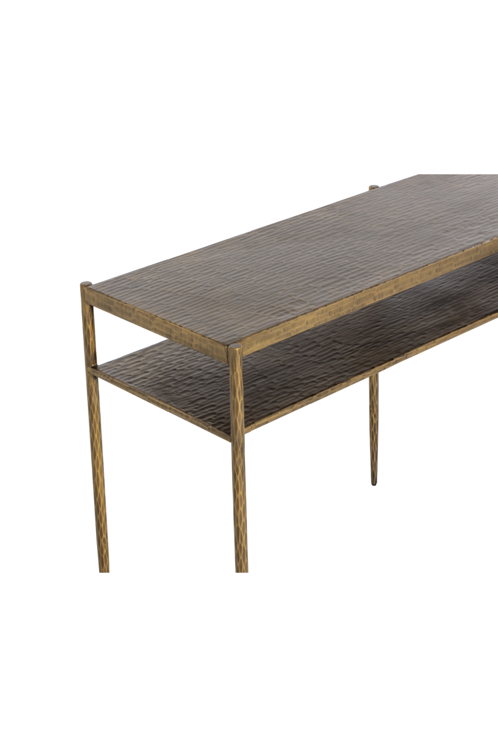 Modern European furniture - Antique Brass 2-Layer Console Table - www.oroa.com | Oroa.com