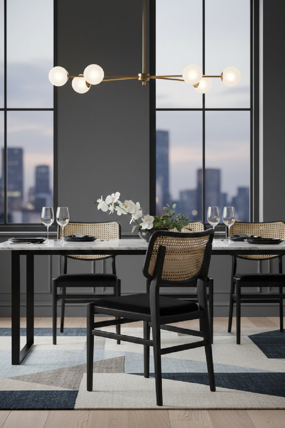 Modern European furniture - Black Cushioned Seat Dining Chairs (2) - www.oroa.com | Oroa.com