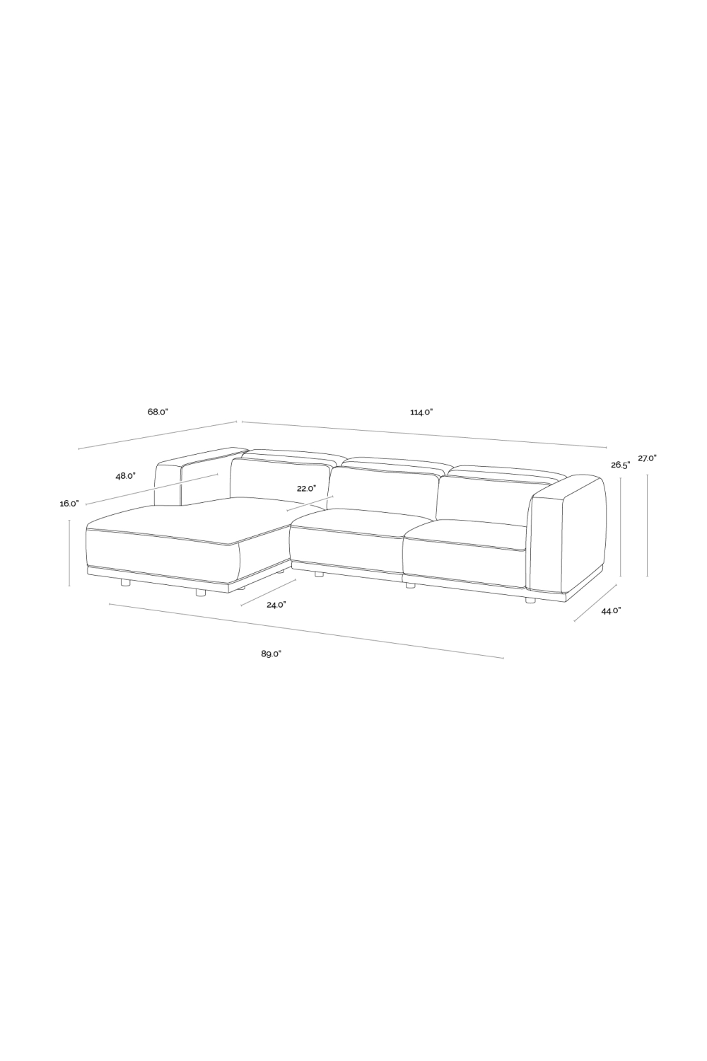 Modern European furniture - Brown Leather Chaise Sofa - www.oroa.com