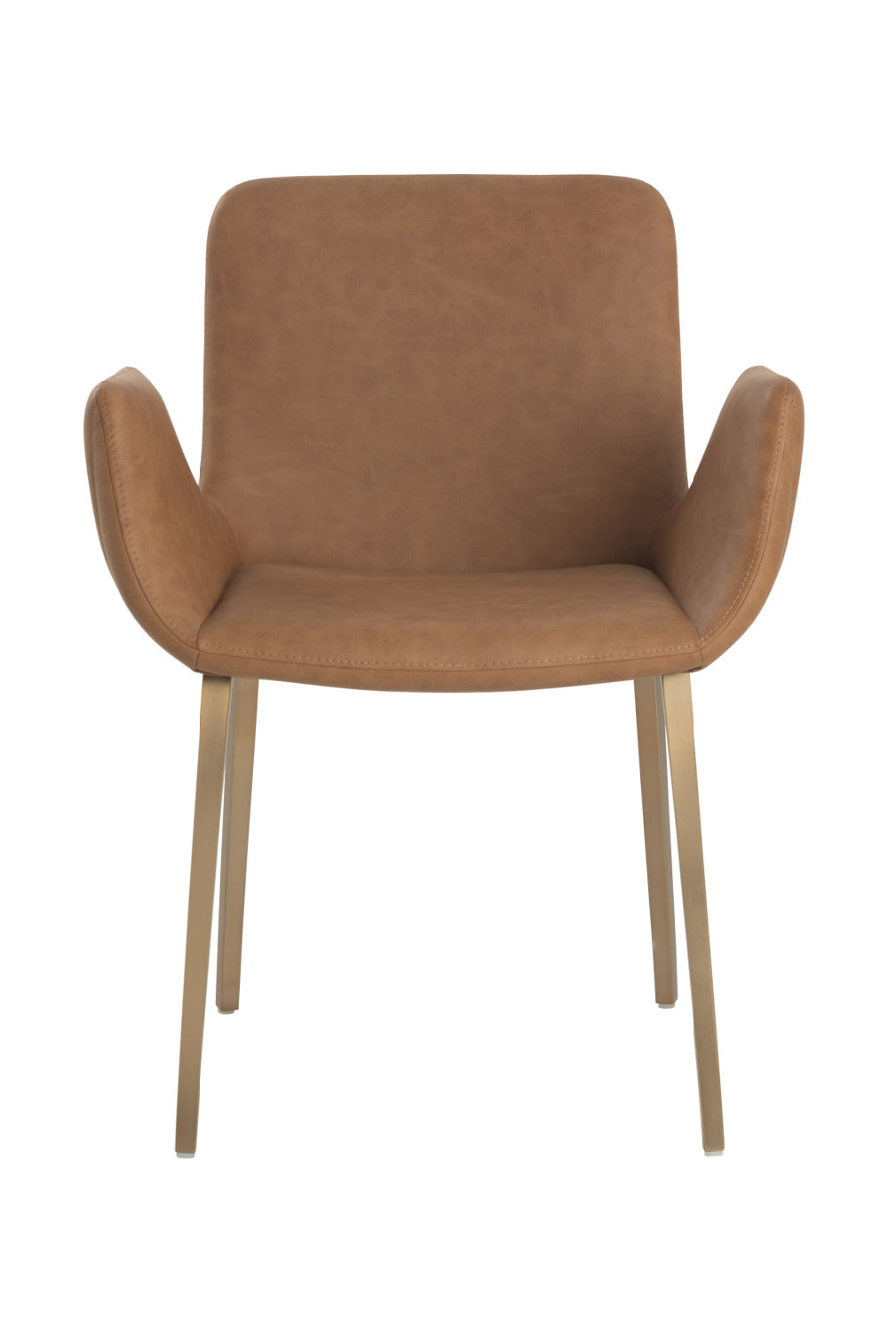 Modern European furniture - Leather Look Scooped Dining Armchair - www.oroa.com | Oroa.com