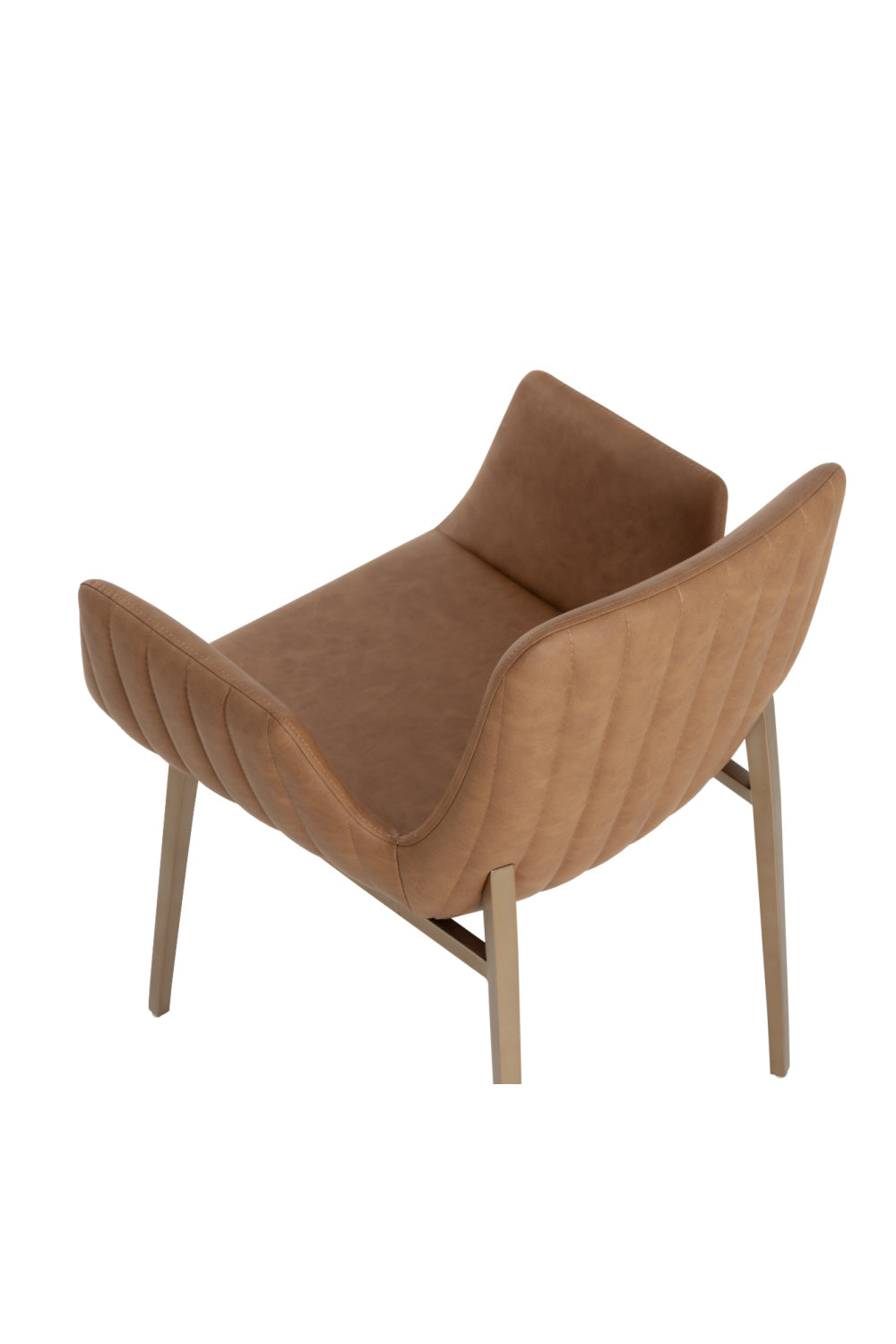 Modern European furniture - Leather Look Scooped Dining Armchair - www.oroa.com | Oroa.com