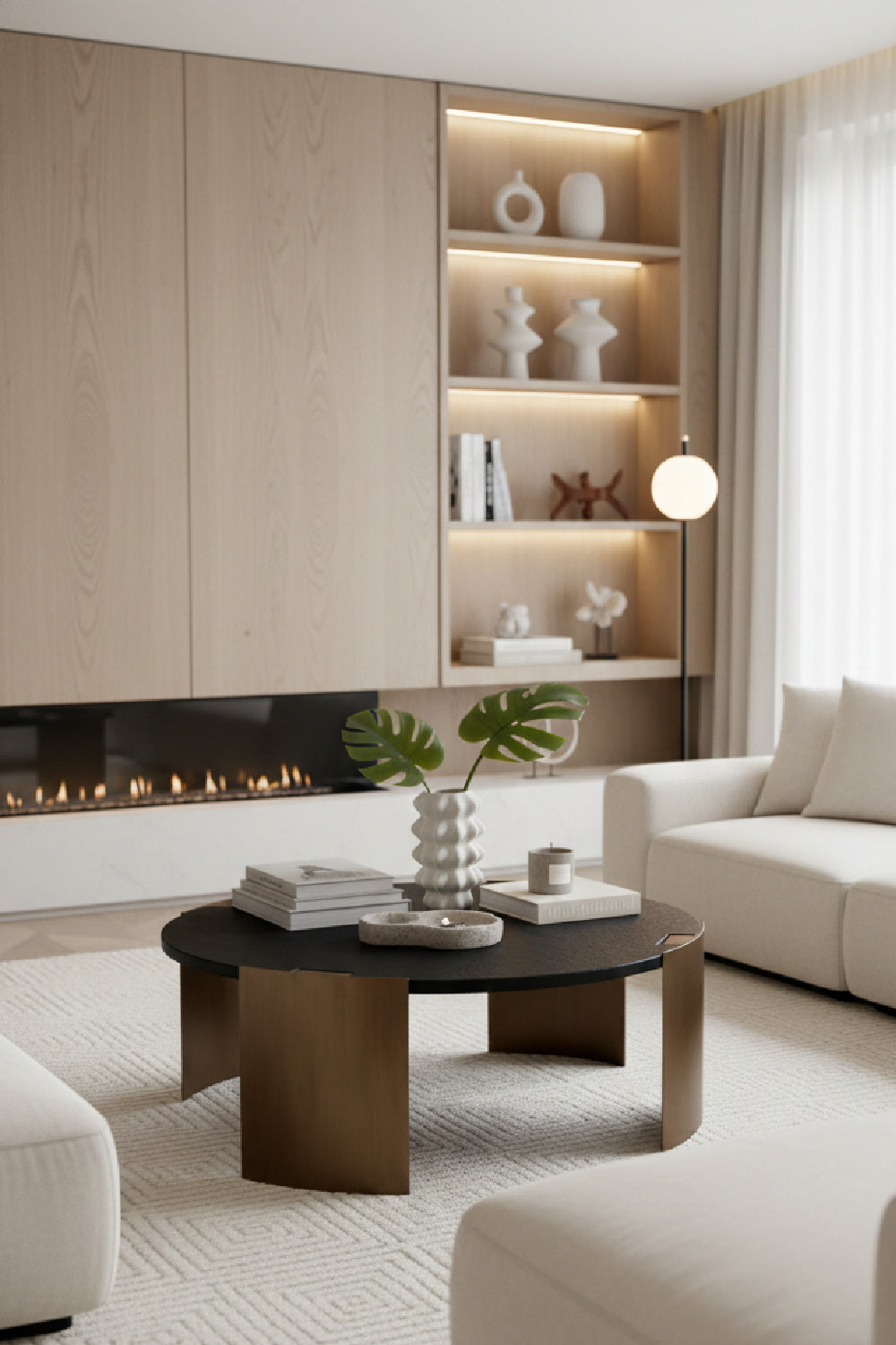 Modern European furniture - Round Concrete Indoor/Outdoor Coffee Table - www.oroa.com | Oroa.com