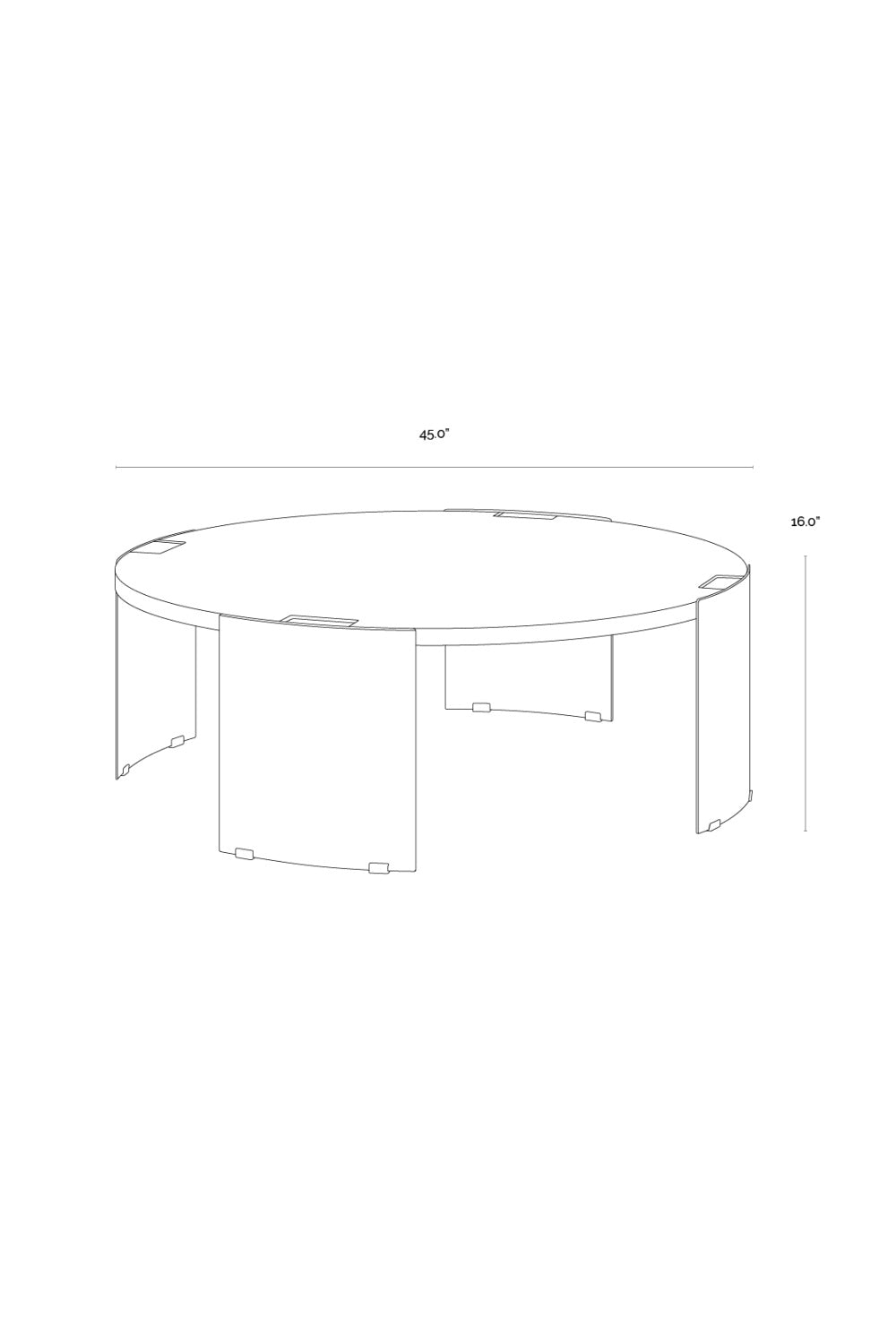 Modern European furniture - Round Concrete Indoor/Outdoor Coffee Table - www.oroa.com | Oroa.com