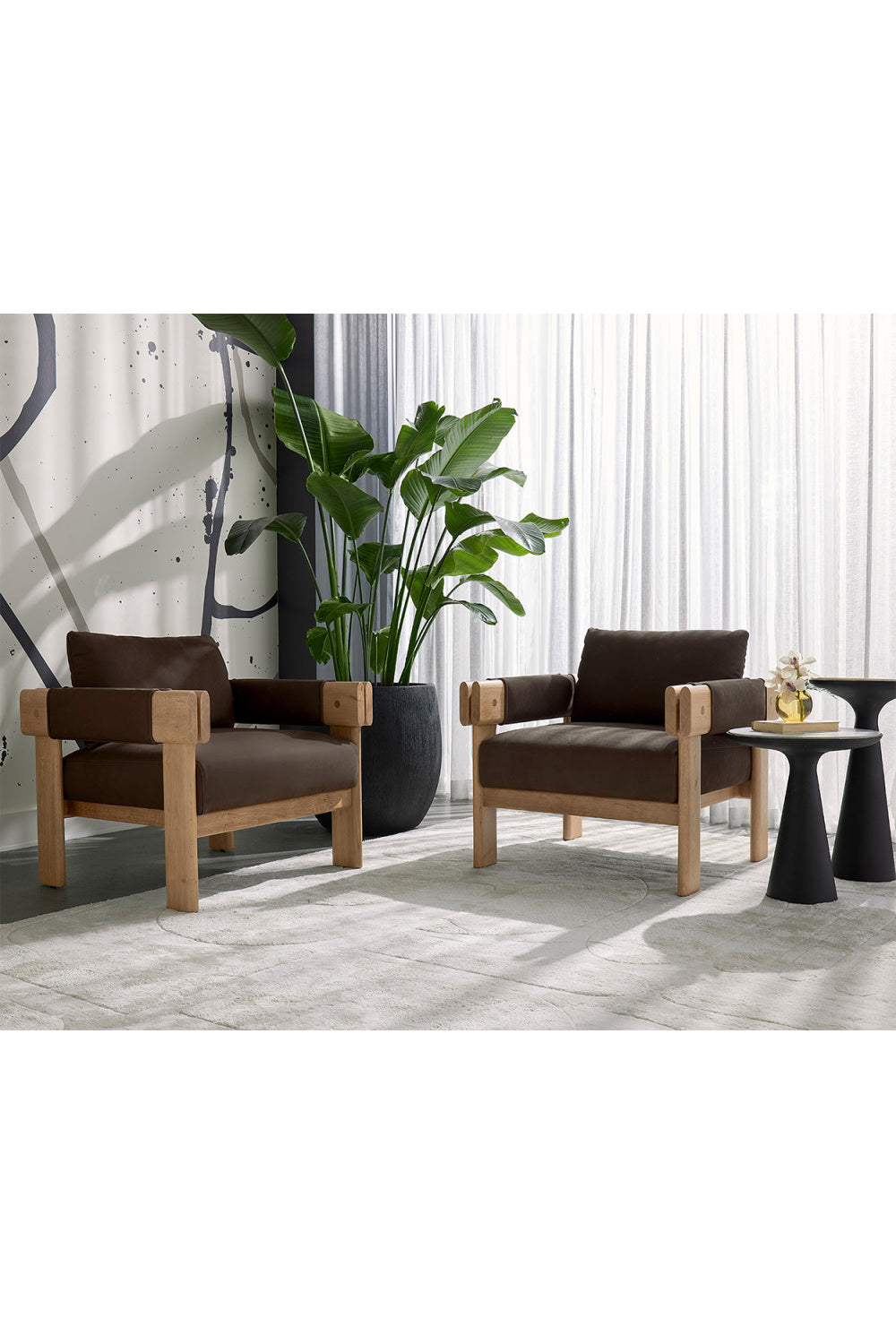 Modern European furniture - Bronze Base Nesting End Tables (2) - www.oroa.com | Oroa.com