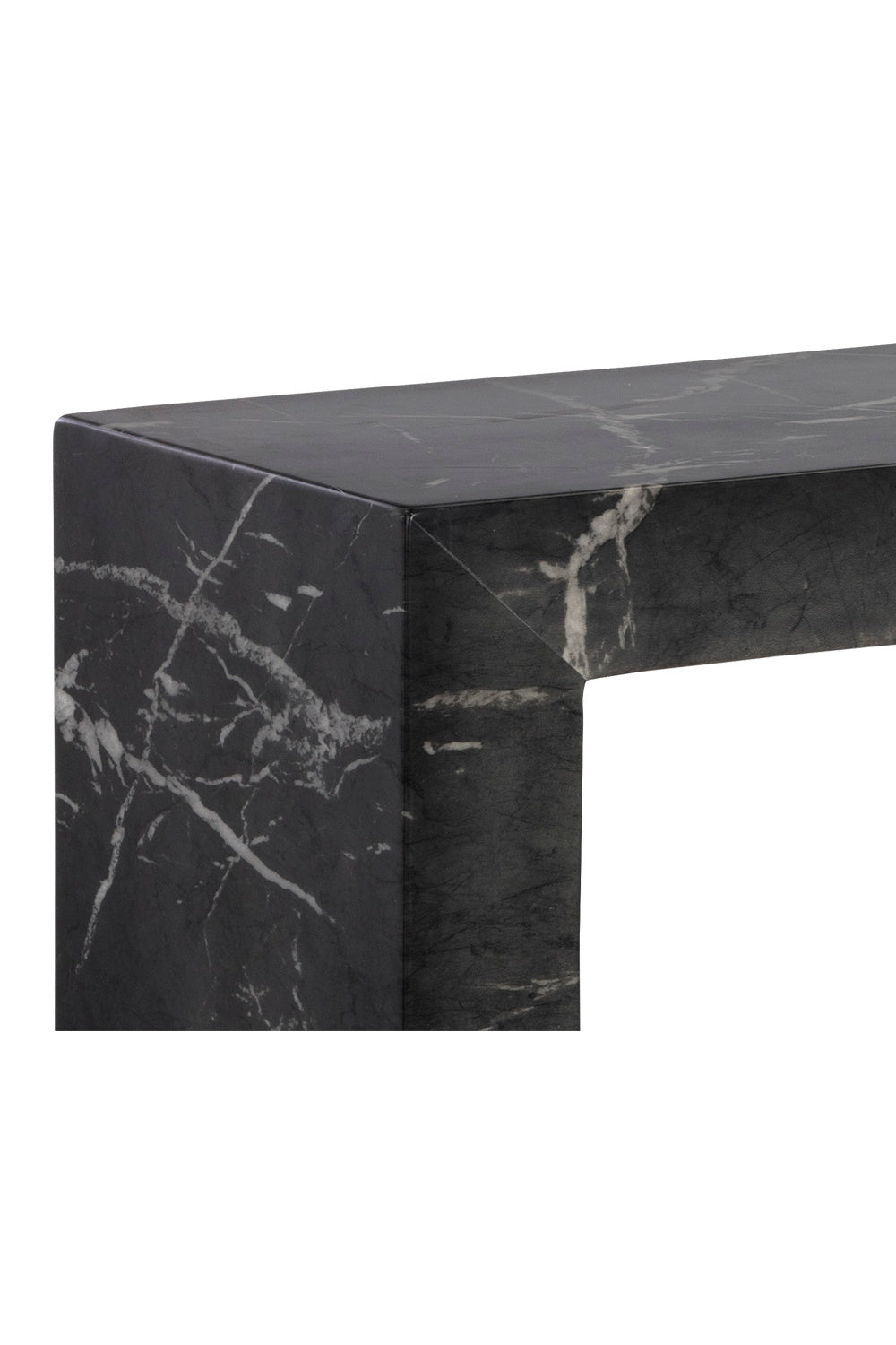 Modern European furniture - Black Marble-Look Indoor/Outdoor Console Table - www.oroa.com | Oroa.com