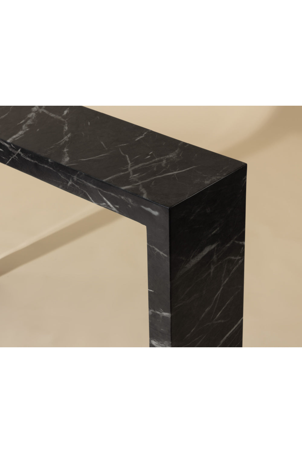 Modern European furniture - Black Marble-Look Indoor/Outdoor Console Table - www.oroa.com | Oroa.com