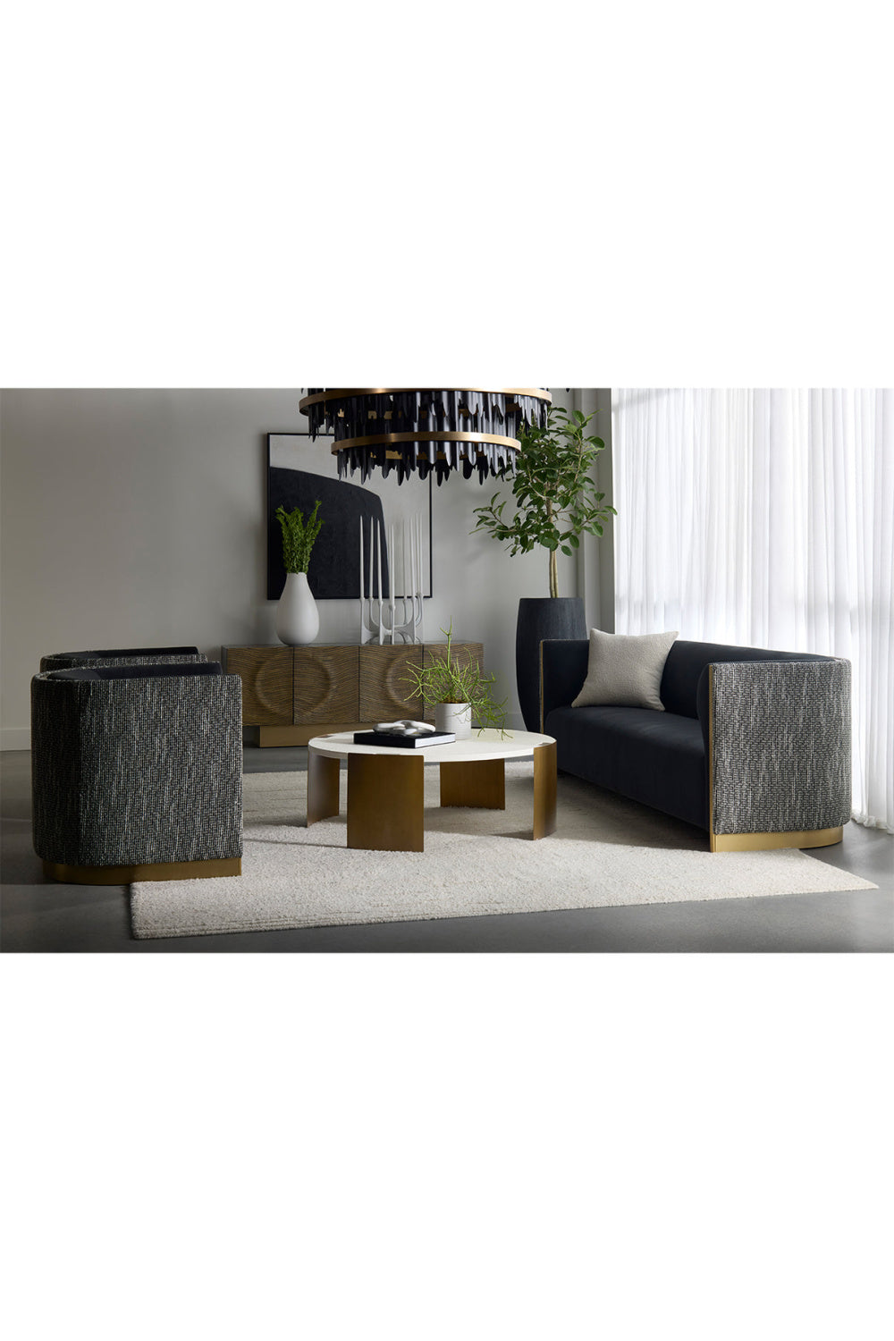 Modern European furniture - Round Concrete Indoor/Outdoor Coffee Table - www.oroa.com | Oroa.com