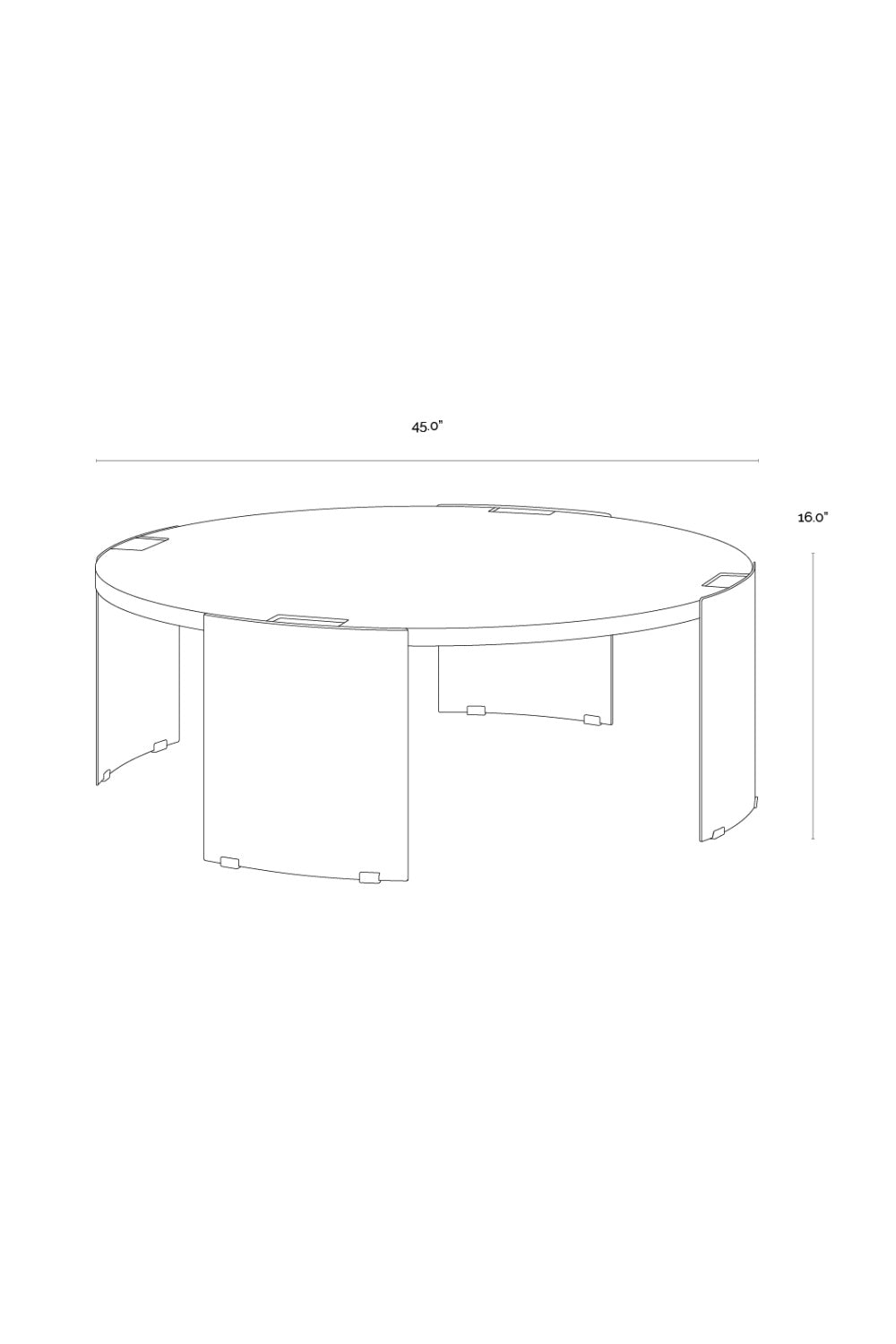 Modern European furniture - Round Concrete Indoor/Outdoor Coffee Table - www.oroa.com | Oroa.com