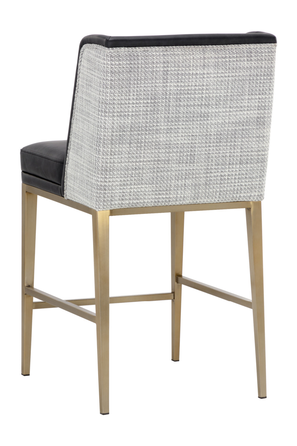 Modern European furniture - Black Leather Counter Stool - www.oroa.com | Oroa.com