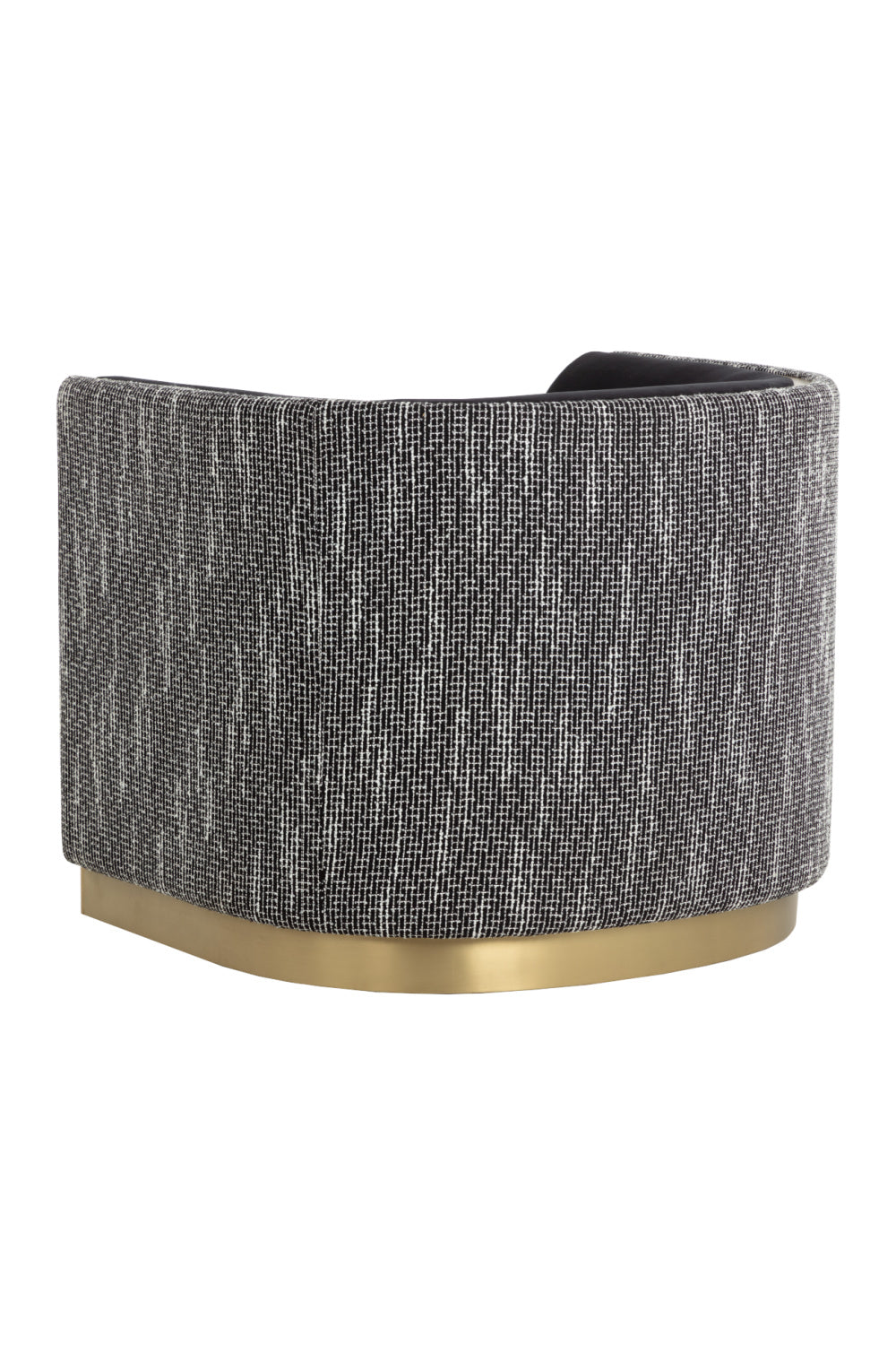 Modern European furniture - Gold Inlay Curved Lounge Chair - www.oroa.com | Oroa.com
