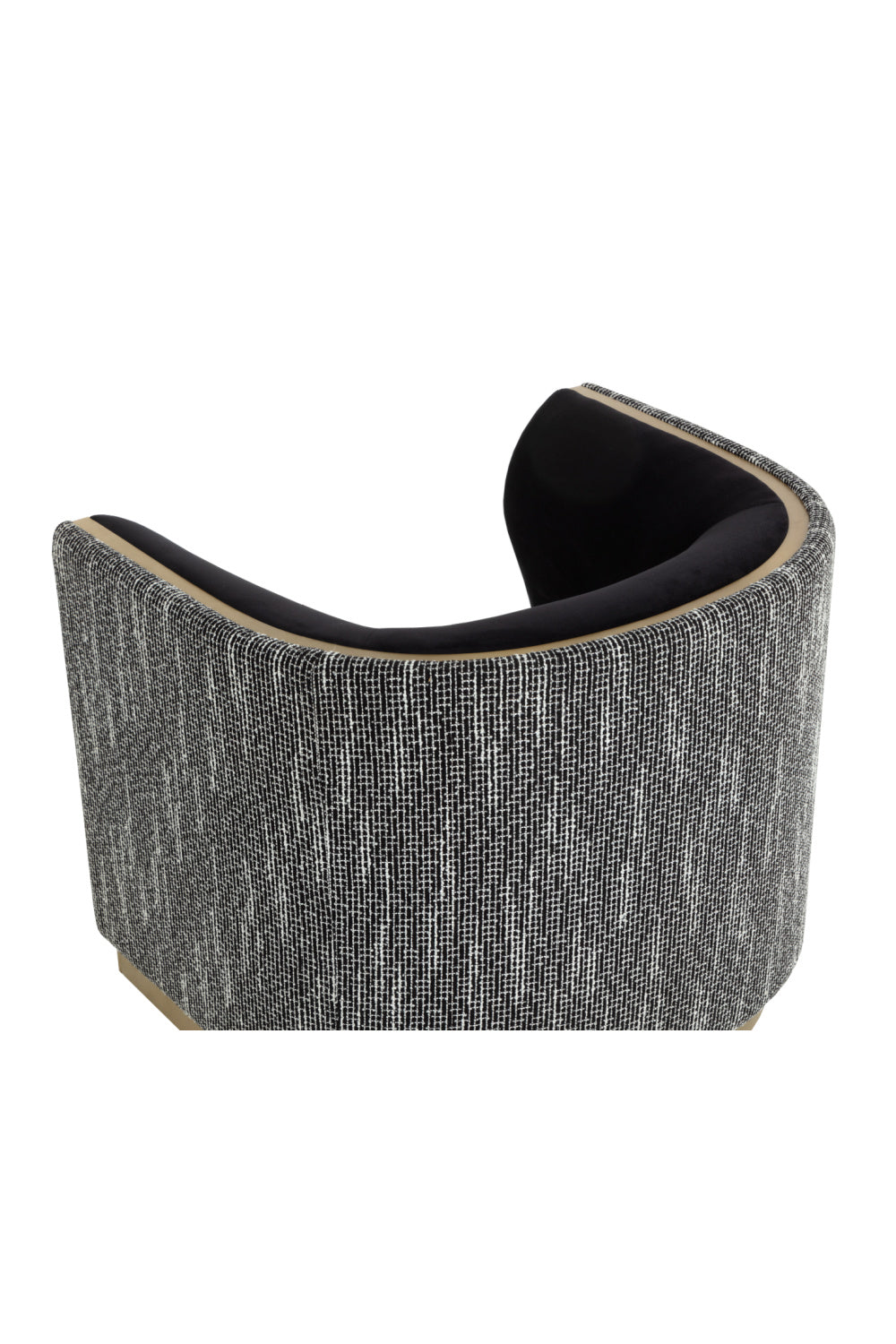 Modern European furniture - Gold Inlay Curved Lounge Chair - www.oroa.com | Oroa.com