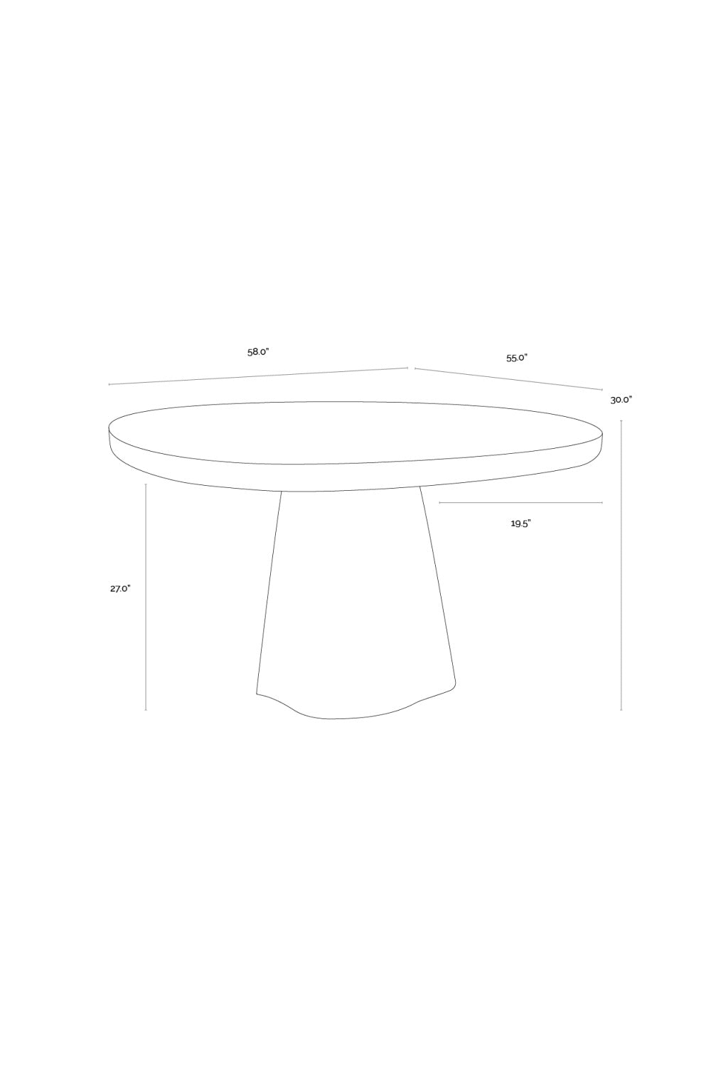 Modern European furniture - Sculptural Indoor/Outdoor Concrete Dining Table - www.oroa.com | Oroa.com