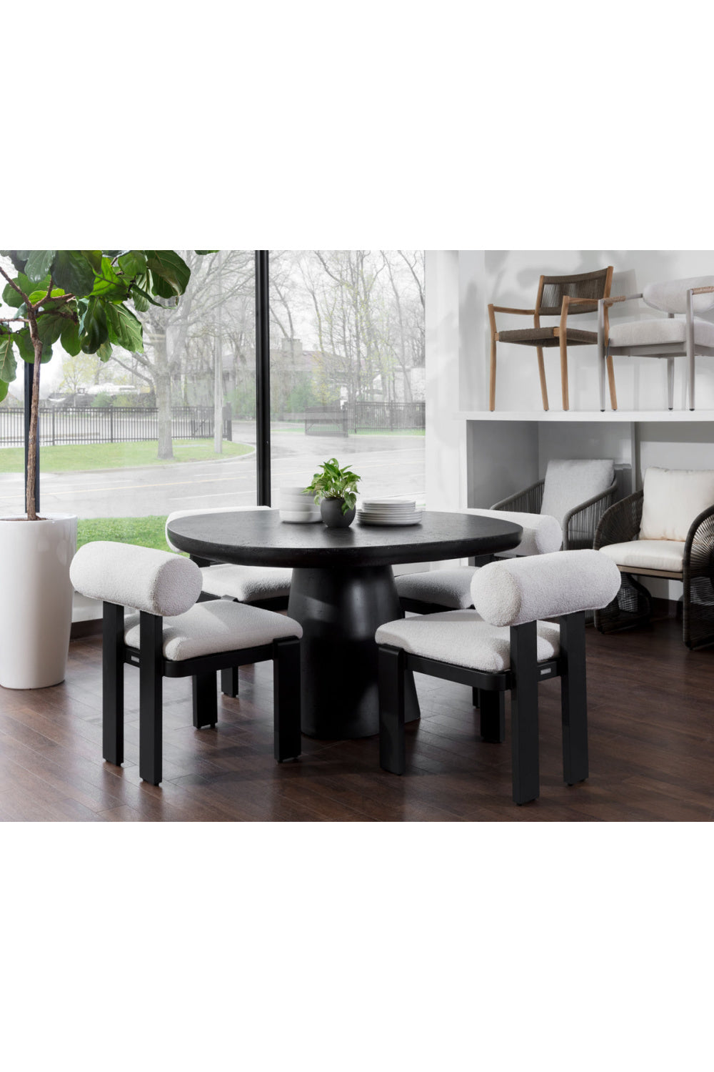 Modern European furniture - Sculptural Indoor/Outdoor Concrete Dining Table - www.oroa.com | Oroa.com