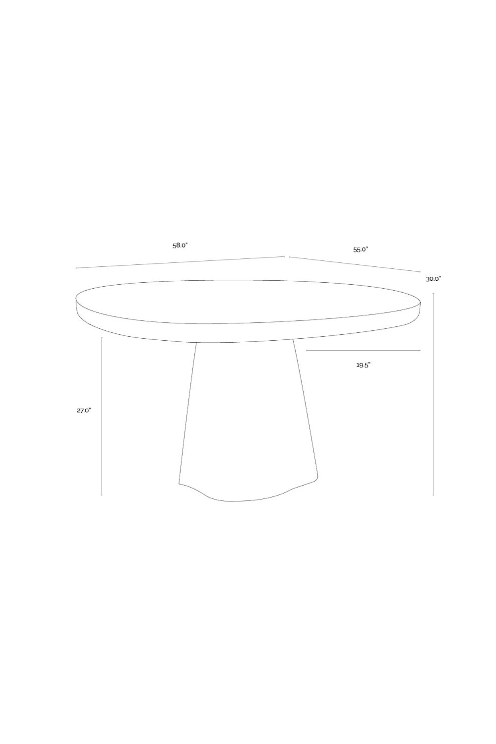 Modern European furniture - Sculptural Indoor/Outdoor Concrete Dining Table - www.oroa.com | Oroa.com