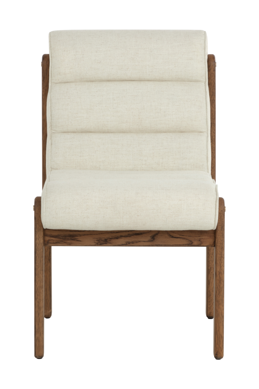 Modern European furniture - Channeled White Fabric Dining Chair - www.oroa.com | Oroa.com